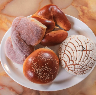 Fresh Mexican bakery pan dulce and conchas at El Paisano panaderia in Des Moines